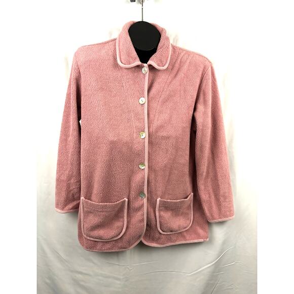 Vintage Ruth Norman Saks Fifth Avenue Coat Jacket MEDIUM Soft Pink - Picture 9 of 9